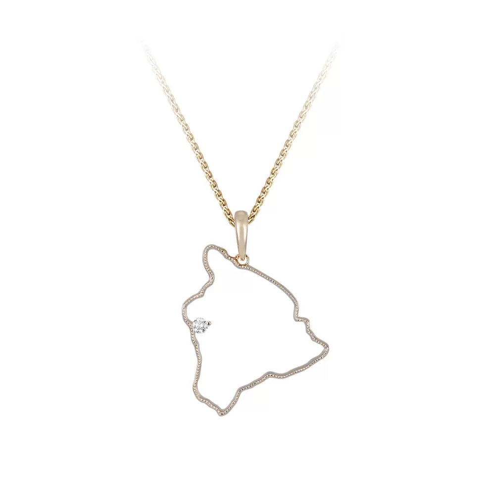 Pendants & Necklaces | Denny Wong 14Ky " Big Island" Pendant With 0.03Ct Diamond (For Kona)